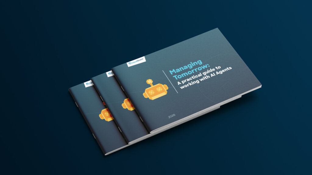 Designed covers of the Managing Tomorrow guide.